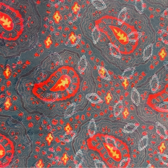 Men’s Paisley Patterned Scarf with Fringe - Picture 3 of 3